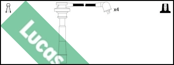 LUC4327 LUCAS Комплект проводов зажигания (фото 1)