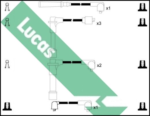 LUC4329 LUCAS Комплект проводов зажигания (фото 1)