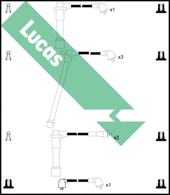 LUC4330 LUCAS Комплект проводов зажигания (фото 1)