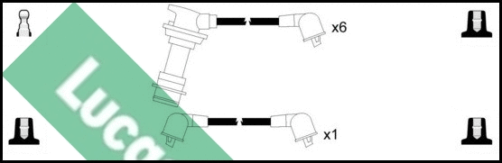 LUC4335 LUCAS Комплект проводов зажигания (фото 1)
