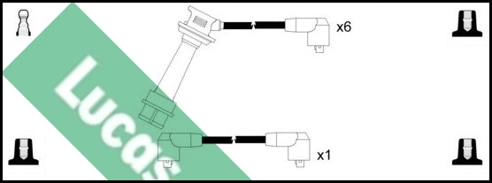 LUC4336 LUCAS Комплект проводов зажигания (фото 1)