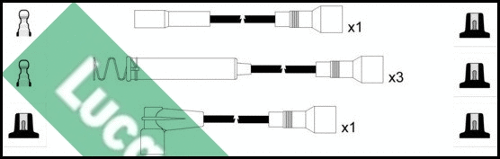 LUC4387 LUCAS Комплект проводов зажигания (фото 1)