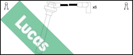 LUC4454 LUCAS Комплект проводов зажигания (фото 1)