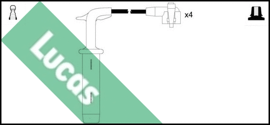 LUC4457 LUCAS Комплект проводов зажигания (фото 1)