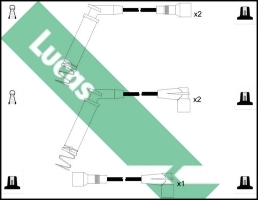 LUC4498 LUCAS Комплект проводов зажигания (фото 1)
