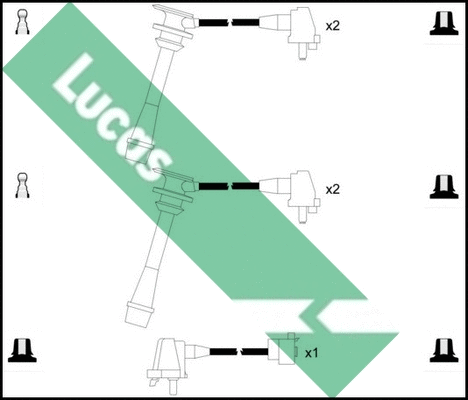 LUC4553 LUCAS Комплект проводов зажигания (фото 1)
