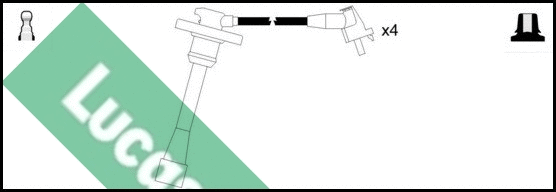 LUC4554 LUCAS Комплект проводов зажигания (фото 1)