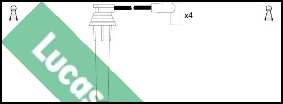 LUC4570 LUCAS Комплект проводов зажигания (фото 1)