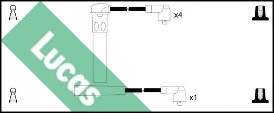 LUC4622 LUCAS Комплект проводов зажигания (фото 1)