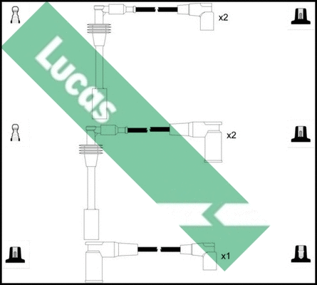 LUC5262 LUCAS Комплект проводов зажигания (фото 1)