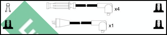 LUC7041 LUCAS Комплект проводов зажигания (фото 1)
