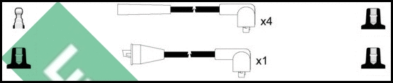 LUC7088 LUCAS Комплект проводов зажигания (фото 1)