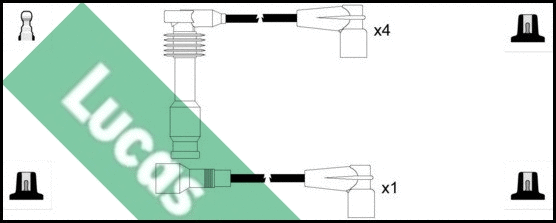 LUC7130 LUCAS Комплект проводов зажигания (фото 1)