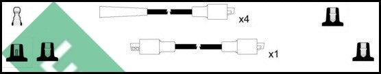 LUC7144 LUCAS Комплект проводов зажигания (фото 1)