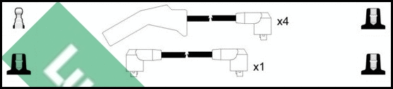LUC7149 LUCAS Комплект проводов зажигания (фото 1)