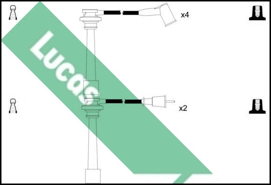 LUC7227 LUCAS Комплект проводов зажигания (фото 1)