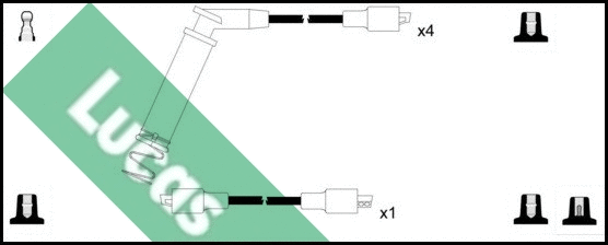 LUC7311 LUCAS Комплект проводов зажигания (фото 1)