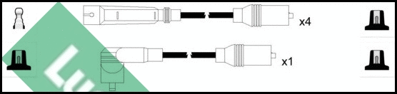 LUC7340 LUCAS Комплект проводов зажигания (фото 1)