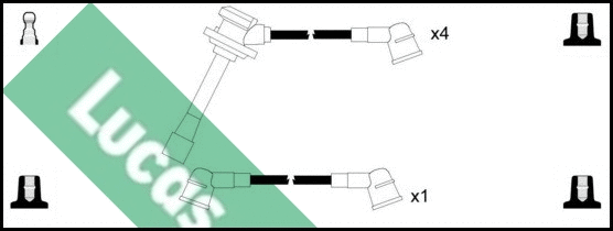 LUC7342 LUCAS Комплект проводов зажигания (фото 1)