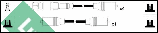 LUC7351 LUCAS Комплект проводов зажигания (фото 1)