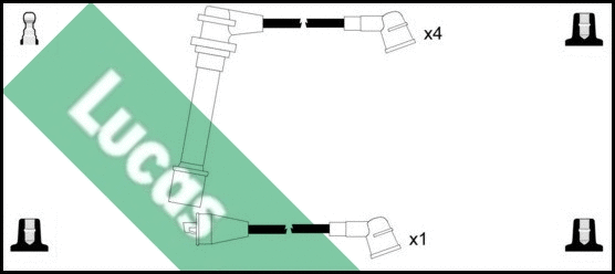LUC7352 LUCAS Комплект проводов зажигания (фото 1)