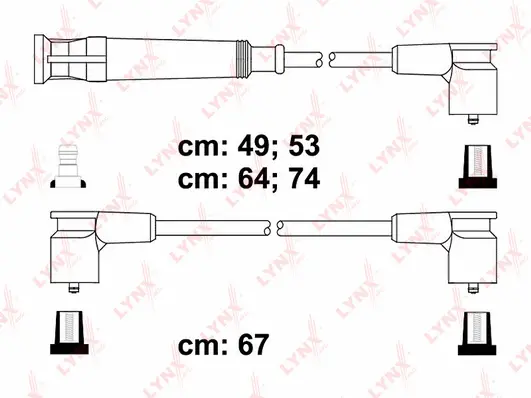 SPC1407 LYNXAUTO Комплект проводов зажигания (фото 1)