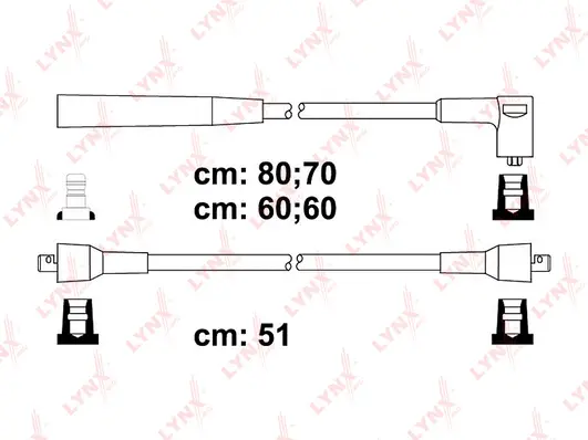 SPC6512 LYNXAUTO Комплект проводов зажигания (фото 1)