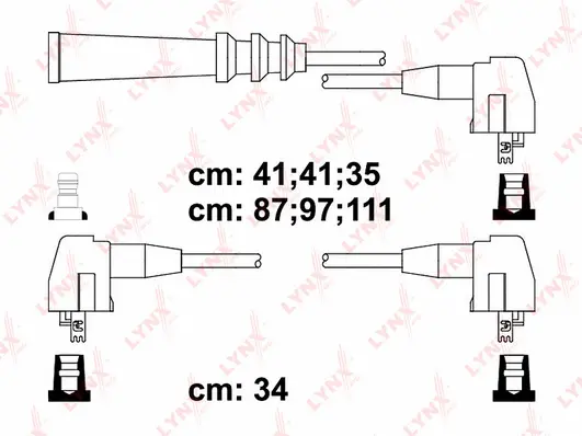 SPC7526 LYNXAUTO Комплект проводов зажигания (фото 1)