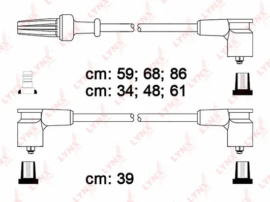 SPC7811 LYNXAUTO Комплект проводов зажигания (фото 1)