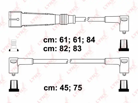 SPC8014 LYNXAUTO Комплект проводов зажигания (фото 1)