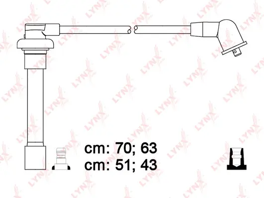 SPE3408 LYNXAUTO Комплект проводов зажигания (фото 1)