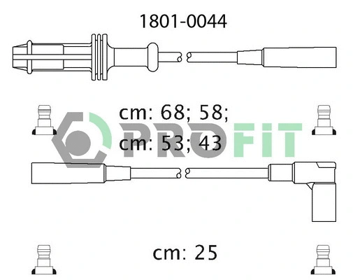 1801-0044 PROFIT Комплект проводов зажигания (фото 1)
