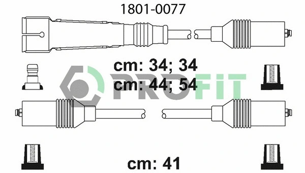 1801-0077 PROFIT Комплект проводов зажигания (фото 1)