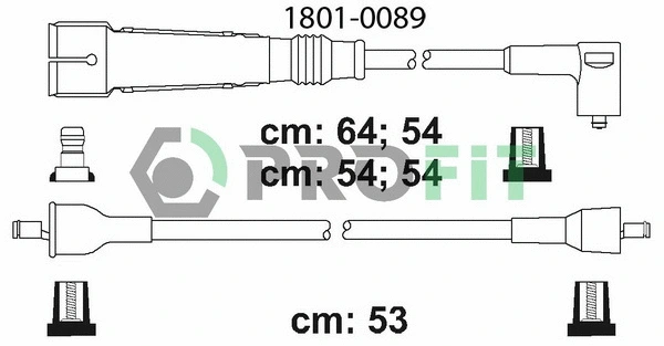 1801-0089 PROFIT Комплект проводов зажигания (фото 1)
