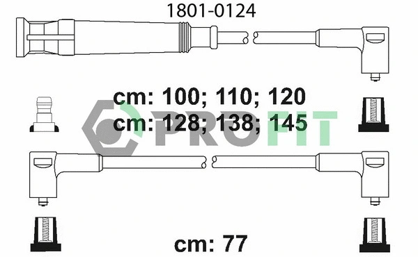 1801-0124 PROFIT Комплект проводов зажигания (фото 1)