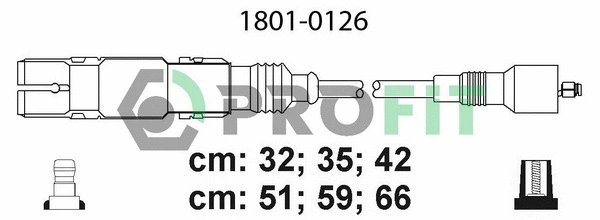 1801-0126 PROFIT Комплект проводов зажигания (фото 1)