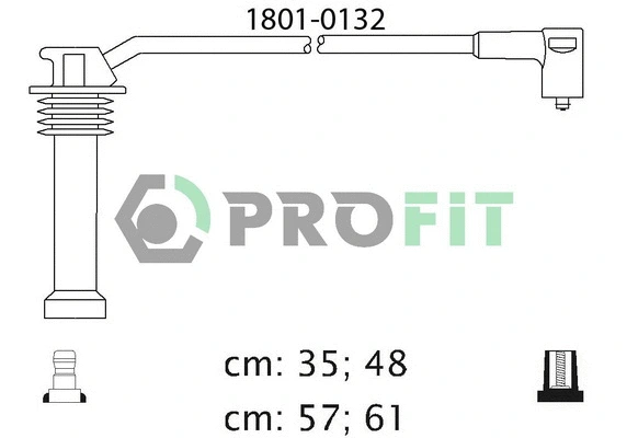 1801-0132 PROFIT Комплект проводов зажигания (фото 1)