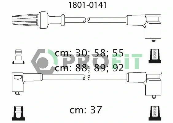 1801-0141 PROFIT Комплект проводов зажигания (фото 1)