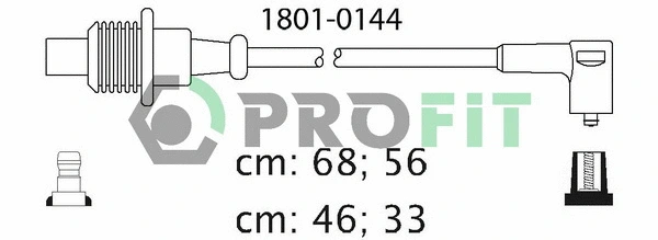 1801-0144 PROFIT Комплект проводов зажигания (фото 1)