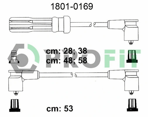 1801-0169 PROFIT Комплект проводов зажигания (фото 1)