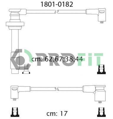 1801-0182 PROFIT Комплект проводов зажигания (фото 1)
