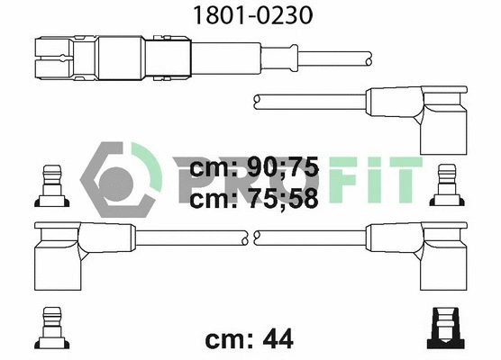 1801-0230 PROFIT Комплект проводов зажигания (фото 1)