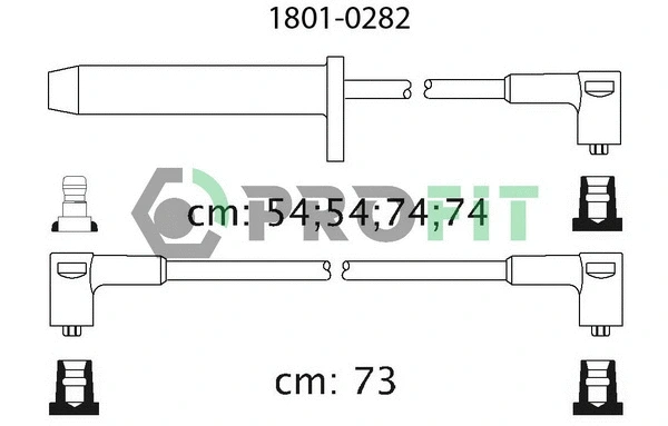 1801-0282 PROFIT Комплект проводов зажигания (фото 1)