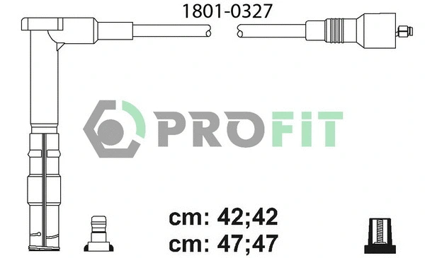 1801-0327 PROFIT Комплект проводов зажигания (фото 1)