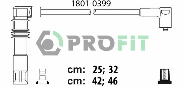 1801-0399 PROFIT Комплект проводов зажигания (фото 1)