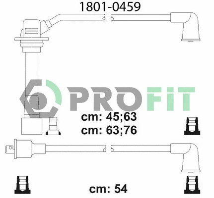 1801-0459 PROFIT Комплект проводов зажигания (фото 1)