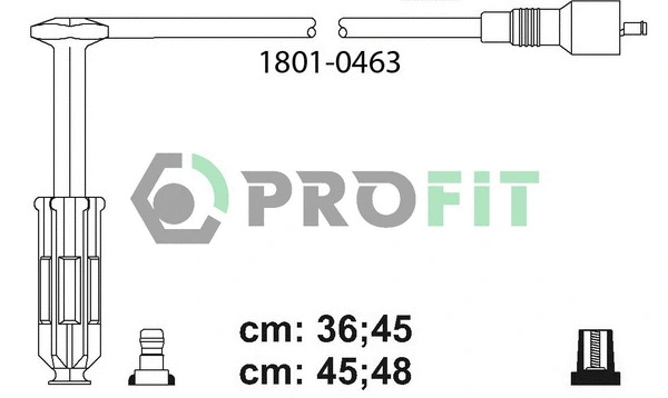 1801-0463 PROFIT Комплект проводов зажигания (фото 1)