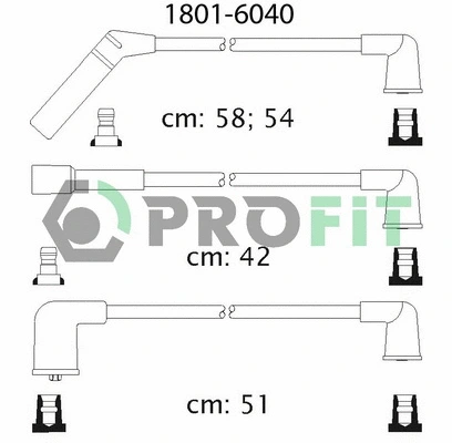 1801-6040 PROFIT Комплект проводов зажигания (фото 1)