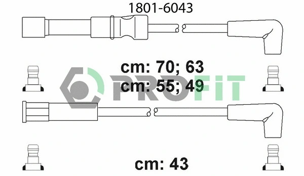 1801-6043 PROFIT Комплект проводов зажигания (фото 1)