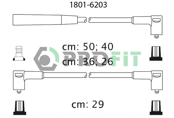 1801-6203 PROFIT Комплект проводов зажигания (фото 1)